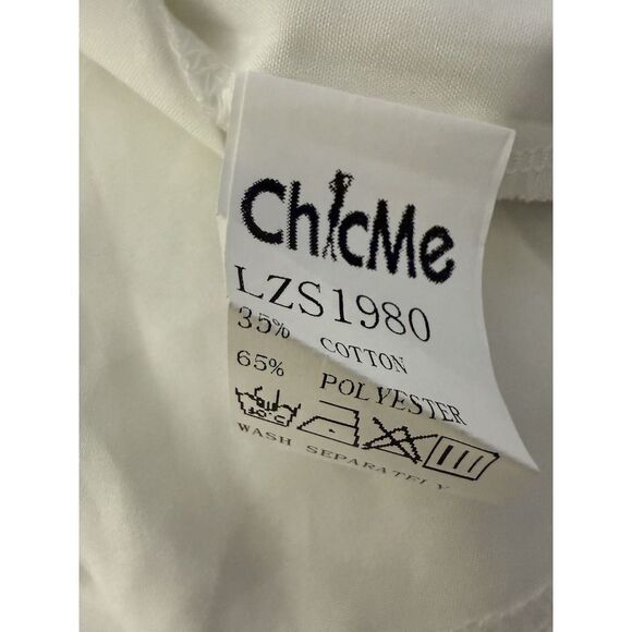 CBR Y2k White Corset Top.Long Sleeve. Off Shoulder.Cotton Blend.Women.Sz L.NWT - Picture 11 of 11